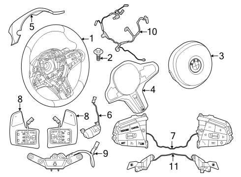 2021 BMW X3 Steering Column & Wheel, Steering Gear & Linkage Diagram 6