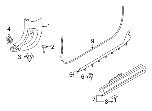 2021 BMW M850i xDrive Interior Trim - Pillars Diagram 1