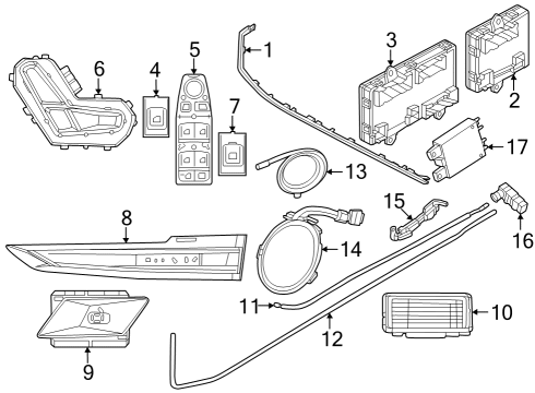 2024 BMW 760i xDrive Interior Trim - Front Door Diagram 2