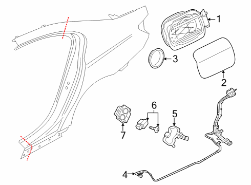 2024 BMW i7 Quarter Panel & Components Diagram 2