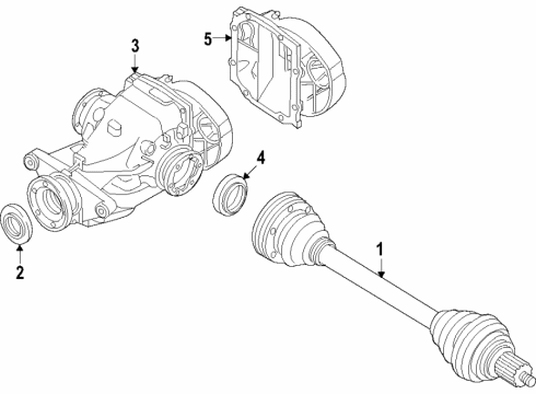 2021 BMW M850i xDrive Drive Axles, Differential, Propeller Shaft Diagram