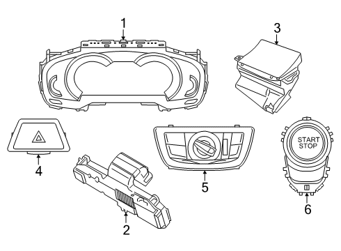 2021 BMW 750i xDrive Switches Diagram 1