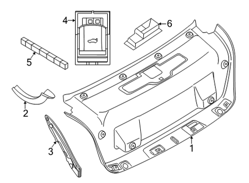 2024 BMW 228i Gran Coupe Interior Trim - Trunk Diagram