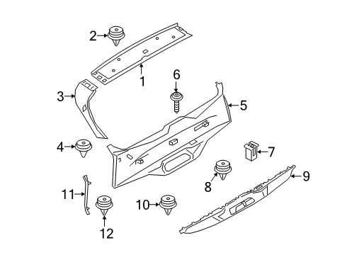 2021 BMW X5 Interior Trim - Lift Gate Diagram