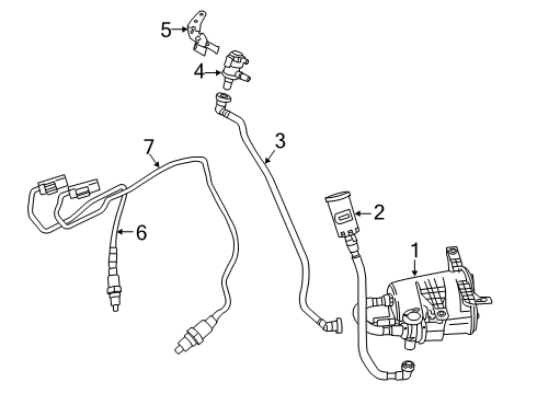 2022 BMW 745e xDrive Emission Components Diagram