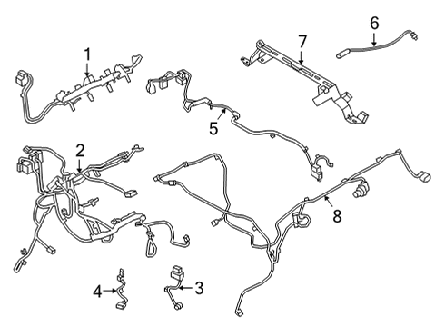 2022 BMW X5 M WIRING HARNESS, ENGINE, POWE Diagram for 12518091517