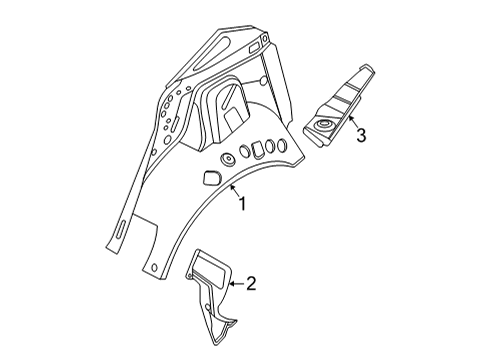 2021 BMW 228i Gran Coupe Inner Structure - Quarter Panel Diagram