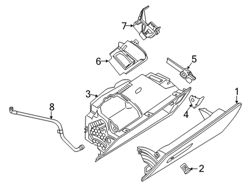 2024 BMW X6 M Glove Box Diagram