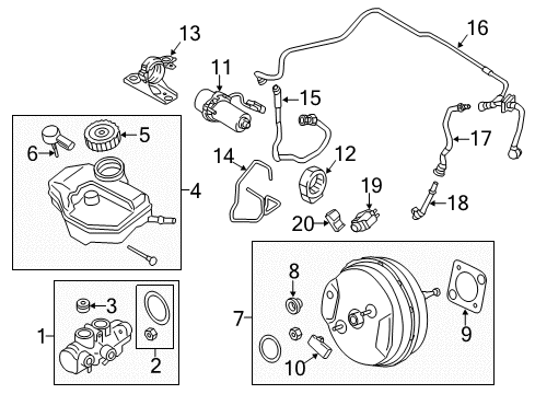 2021 BMW 530e Vacuum Booster Diagram