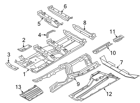 2022 BMW 530e Floor Diagram