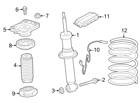 2021 BMW X5 M Struts & Components - Rear Diagram 2