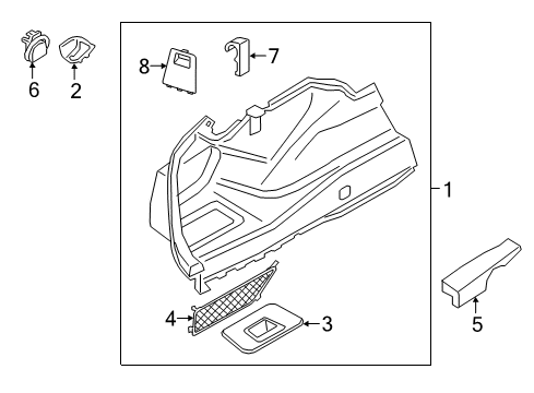 2023 BMW 540i xDrive Interior Trim - Rear Body Diagram 2