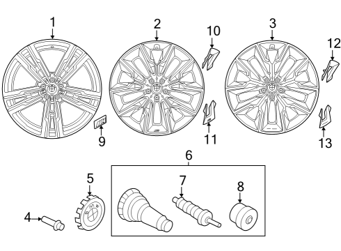 2023 BMW i7 DISC WHEEL LT.ALLOY BLACK II Diagram for 36115A19DF1