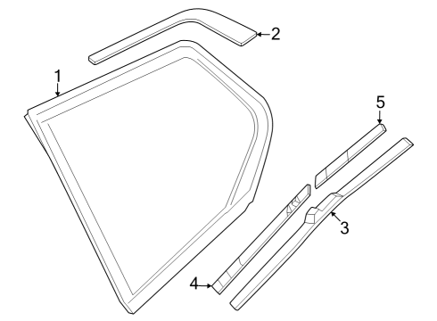 2024 BMW iX Glass & Hardware - Quarter Panel Diagram