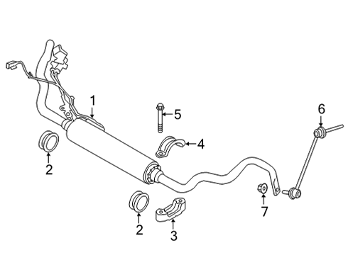 2022 BMW X5 Stabilizer Bar & Components - Front Diagram 3