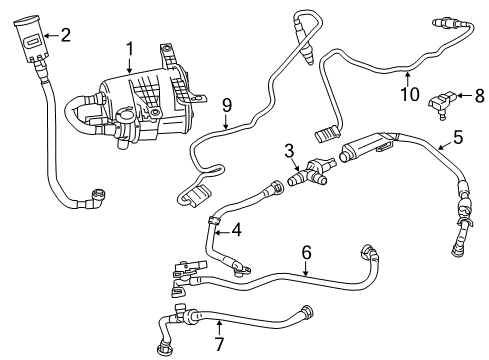 2023 BMW 530e Emission Components Diagram