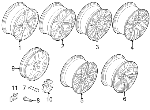 2024 BMW X6 M DISK WHEEL, LIGHT ALLOY, IN Diagram for 36118090716