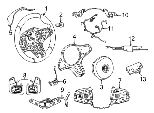 2024 BMW X5 M SWITCH MFL Diagram for 61315A43F11