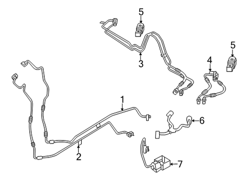 2022 BMW X5 Rear A/C Lines Diagram