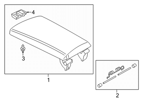 2024 BMW M440i Armrest Diagram