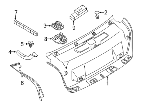 2022 BMW M440i Interior Trim - Trunk Diagram 2