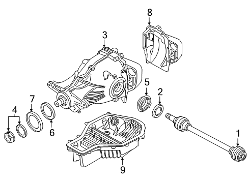 2022 BMW M5 Axle & Differential - Rear Diagram