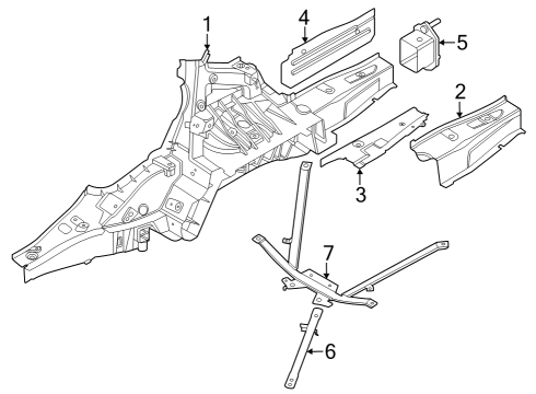 2024 BMW i4 SUPPORT STRUCTURE, LEFT Diagram for 41009626537