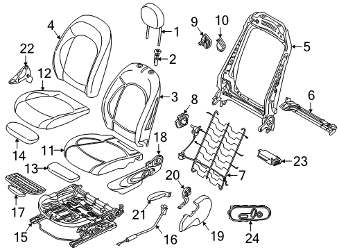 COVER THIGH SUPPORT Diagram for 52107939859