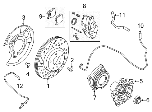 2021 BMW M2 REPAIR KIT, BRAKE PADS ASBES Diagram for 34219502903