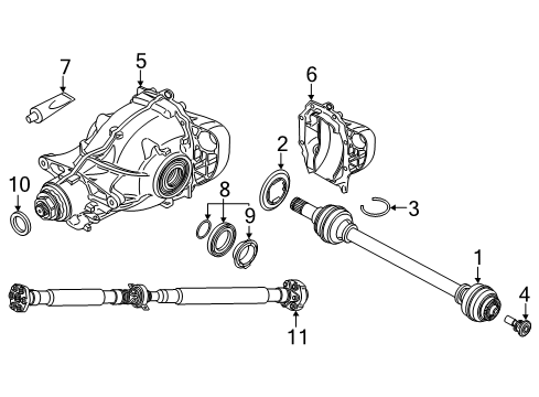 2023 BMW X7 Axle & Differential - Rear Diagram 1