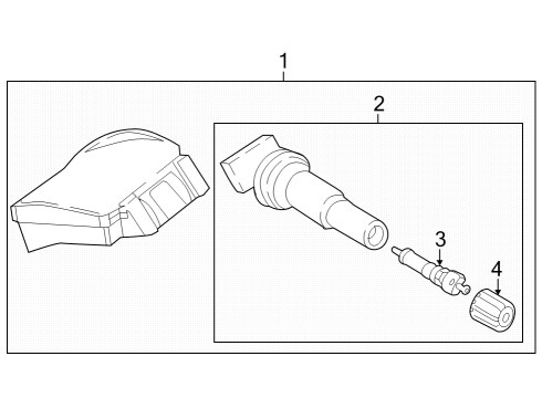 2022 BMW iX Tire Pressure Monitoring Diagram