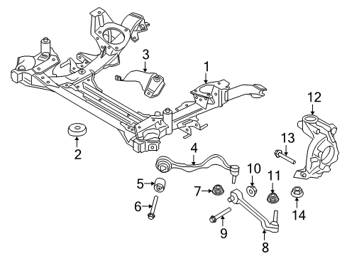 2021 BMW 230i xDrive Front Suspension Components Diagram