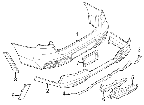 2024 BMW 760i xDrive Bumper & Components - Rear Diagram 2