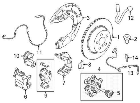 2024 BMW M8 Rear Brakes Diagram