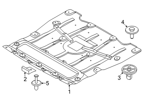 2024 BMW X6 M Splash Shields Diagram 1