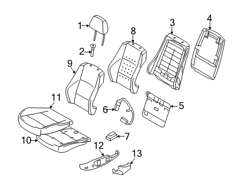 2021 BMW 230i Driver Seat Components Diagram 2