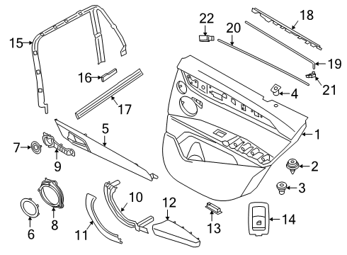 2021 BMW X2 Rear Door Diagram 2