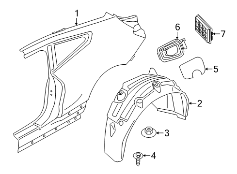 2021 BMW M850i xDrive Quarter Panel & Components Diagram 2