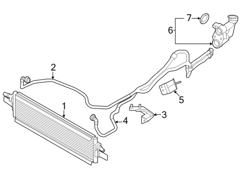 2021 BMW M3 TRANSMISSION OIL COOLER LINE Diagram for 17228096456