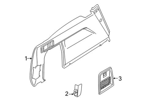 2021 BMW X5 Interior Trim - Rear Body Diagram 2