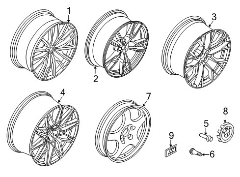 2021 BMW X5 M DISC WHEEL LIGHT ALLOY JET B Diagram for 36118090717
