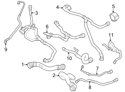 2024 BMW X6 M Radiator & Components Diagram 3