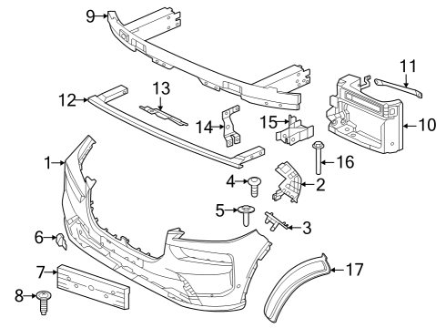 2023 BMW X7 Bumper & Components - Front Diagram 2