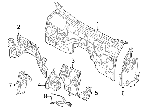 2024 BMW 750e xDrive Heat & Sound Insulators Diagram