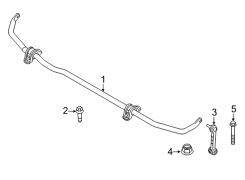 2024 BMW M8 Stabilizer Bar & Components - Rear Diagram 2