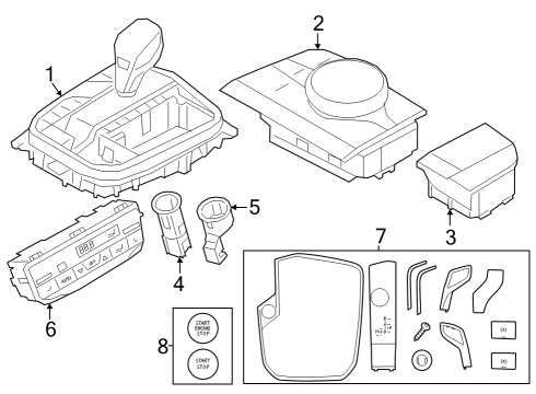 2023 BMW 430i xDrive Gran Coupe Electrical Components - Console Diagram