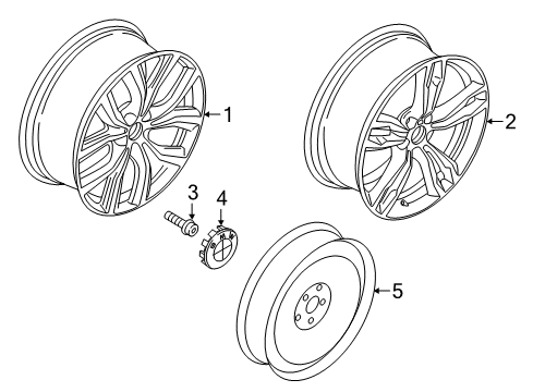 2021 BMW X1 Wheels Diagram 2