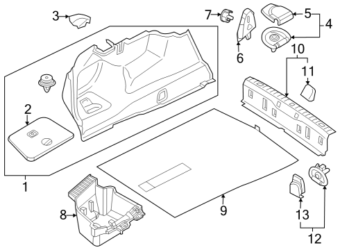 2024 BMW i7 Interior Trim - Rear Body Diagram 3