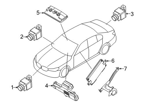 2022 BMW 750i xDrive Electrical Components Diagram 1