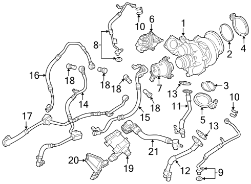 2024 BMW 760i xDrive TURBO CHARGER Diagram for 11655A2A205